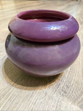 Vintage The Violet Pot Purple Self Watering 2 Piece Pottery Flower Pot w/Insert